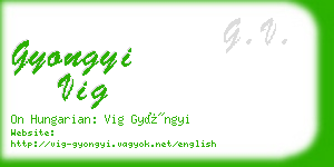 gyongyi vig business card